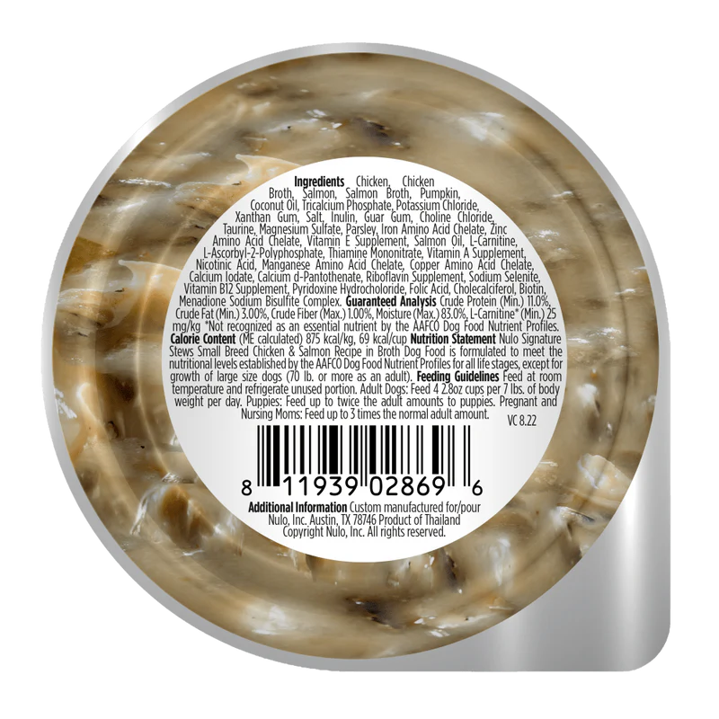 Nulo Chicken & Salmon In Broth Signature Stew For Small Breed Dogs 2.8OZ