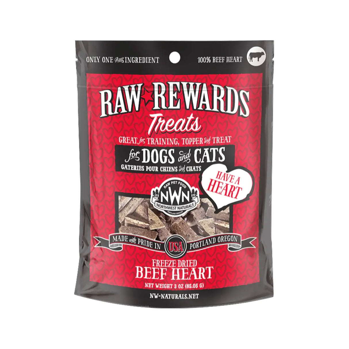 NW NATURALS FREEZE-DRIED TREATS BEEF HEART 3OZ