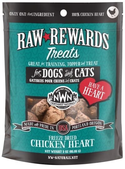 NW NATURALS FREEZE-DRIED TREATS CHICKEN HEART 3OZ