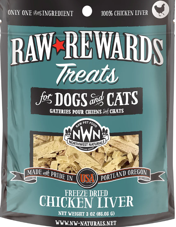 NW NATURALS FREEZE-DRIED TREATS CHICKEN LIVER 3OZ
