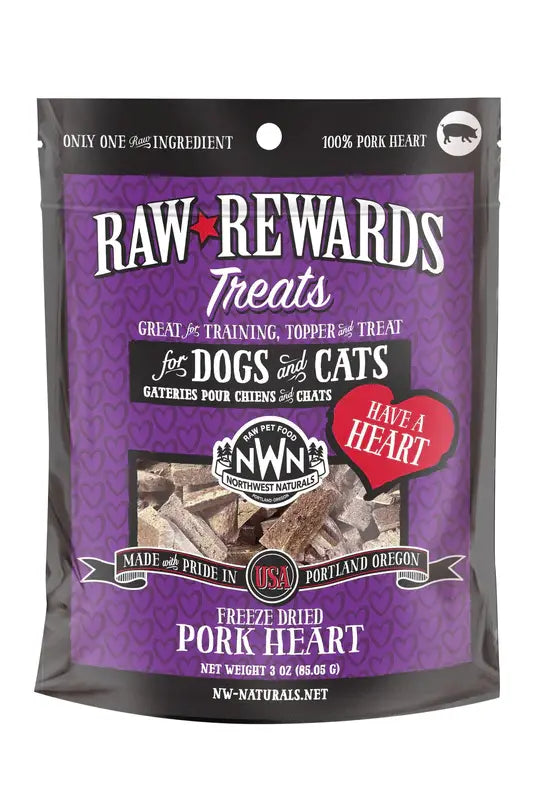 NW NATURALS FREEZE-DRIED TREATS PORK HEART 3OZ