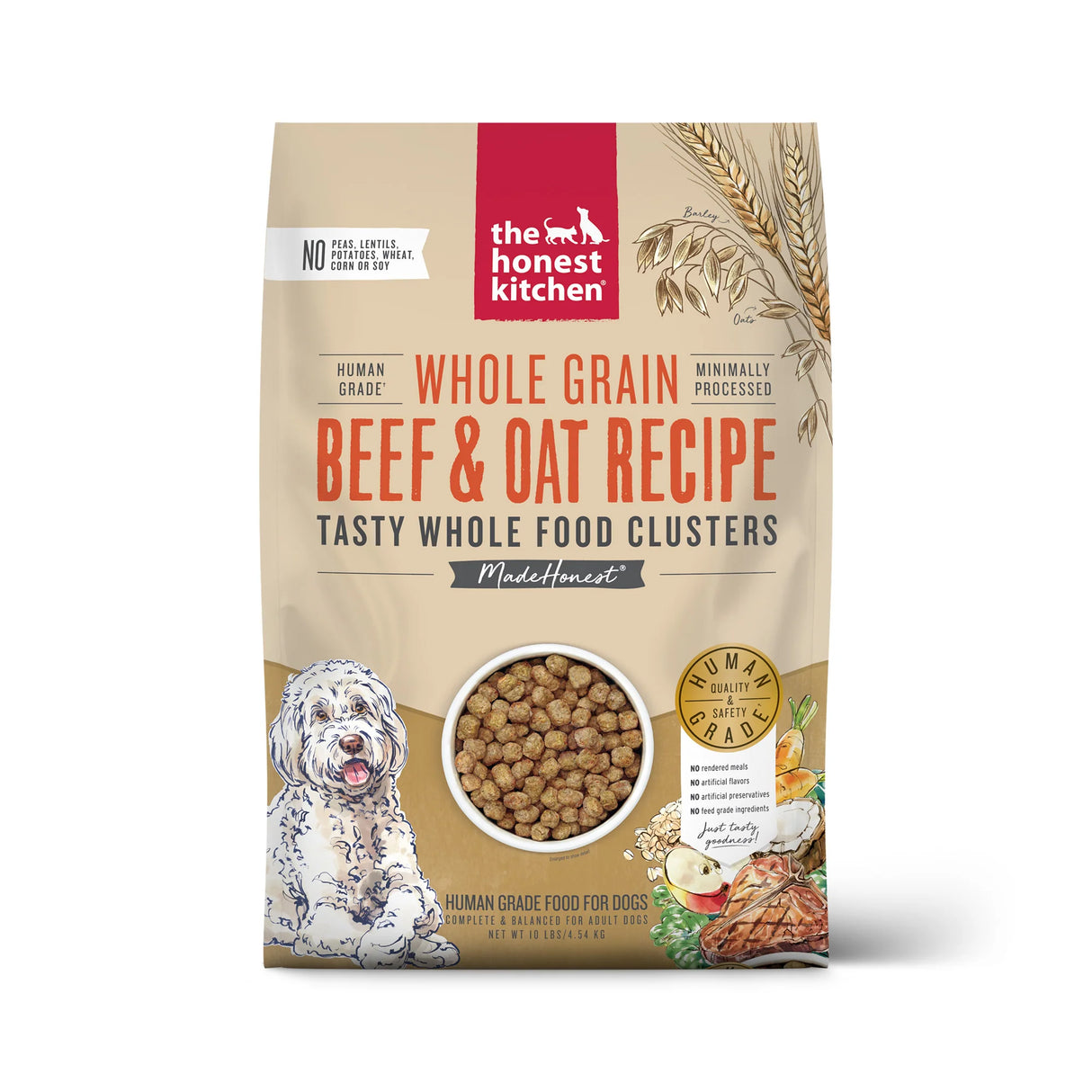The Honest Kitchen Whole Grain Beef & Oat Whole Food Clusters for Dogs