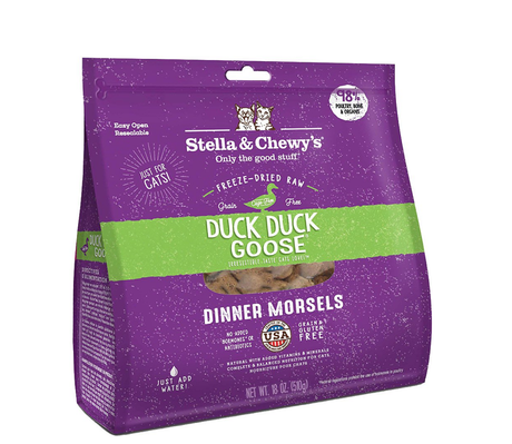 STELLA AND CHEWYS FREEZE DRIED CAT DUCK DUCK GOOSE