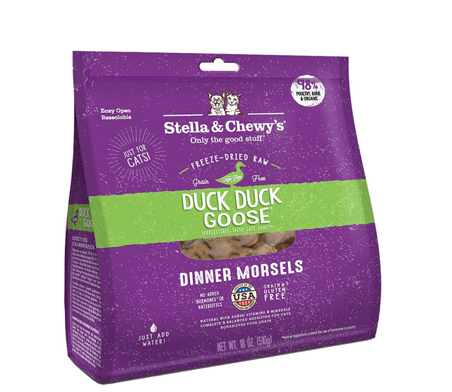 STELLA AND CHEWYS FREEZE DRIED CAT DUCK DUCK GOOSE