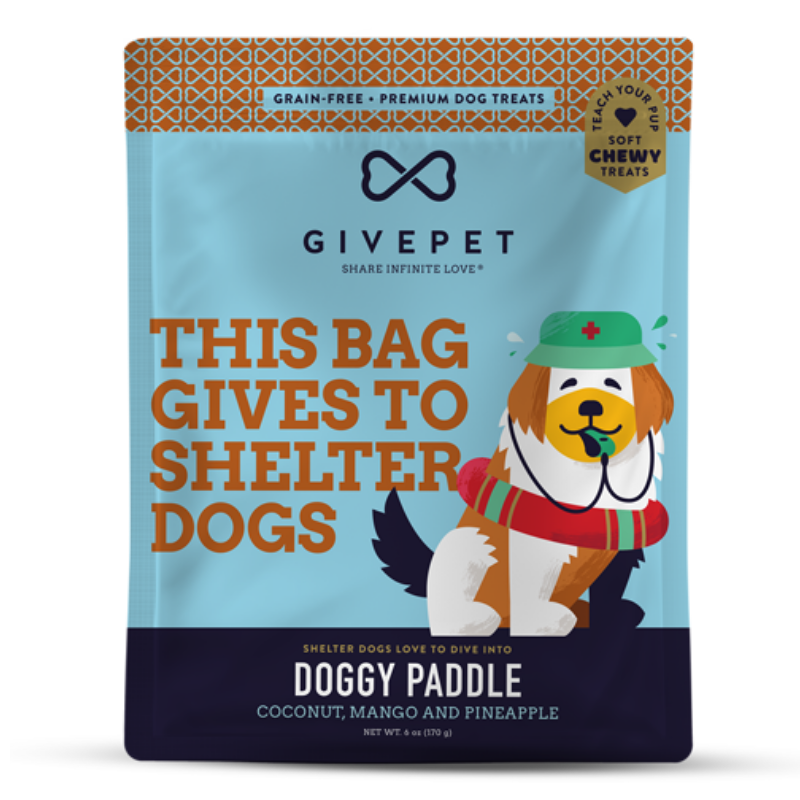 GIVEPET DOGGY PADDLE SOFT TREAT 6OZ