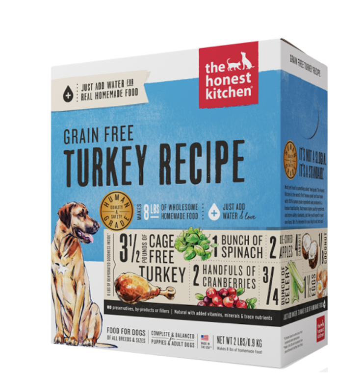 HONEST KITCHEN DEHYDRATED GRAIN FREE TURKEY 4LB