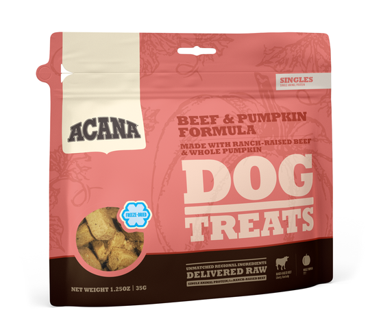 ACANA DOG TREATS BEEF AND PUMPKIN