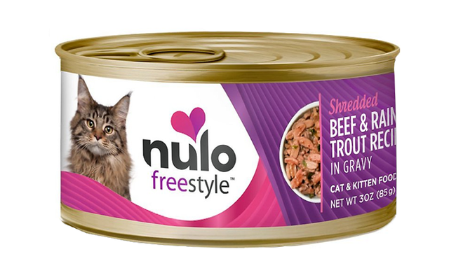 NULO CAT CAN SHREDDED BEEF AND TROUT 3OZ