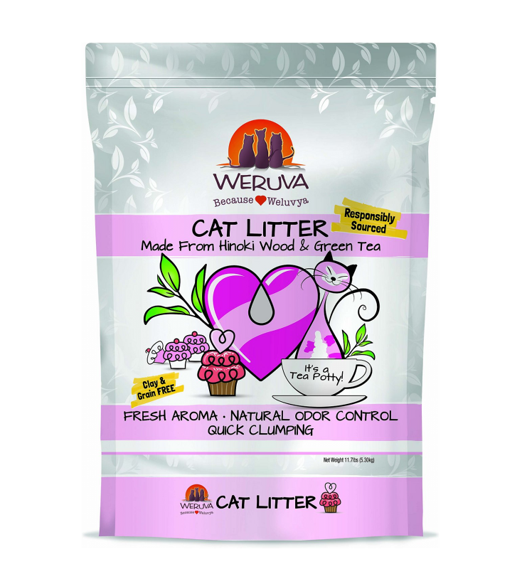 WERUVA CAT LITTER HINOKI WOOD & GREEN TEA