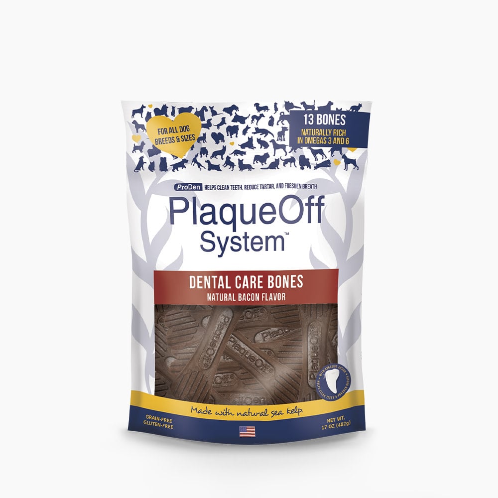 PLAQUE OFF DENTAL BONES 17OZ BACON