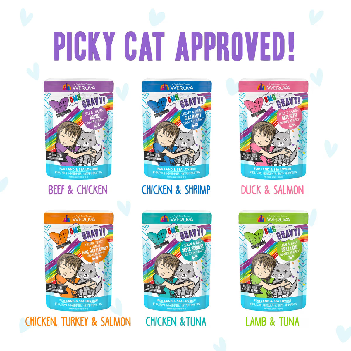 Weruva BFF OMG Gravy Potluck O' Pouches Wet Cat Food