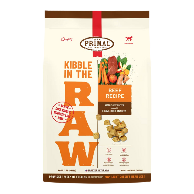 PRIMAL KIBBLE IN THE RAW BEEF