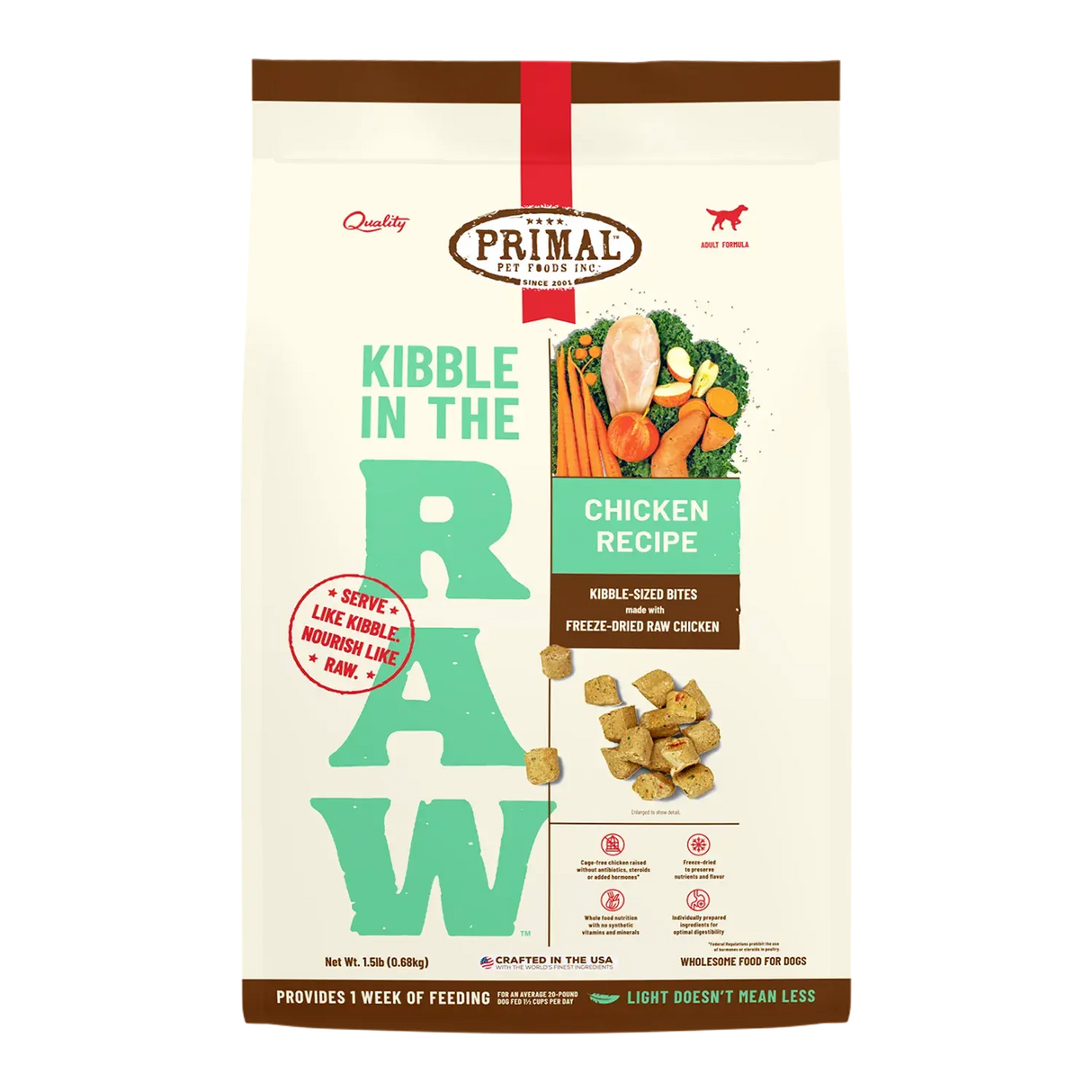 PRIMAL KIBBLE IN THE RAW CHICKEN