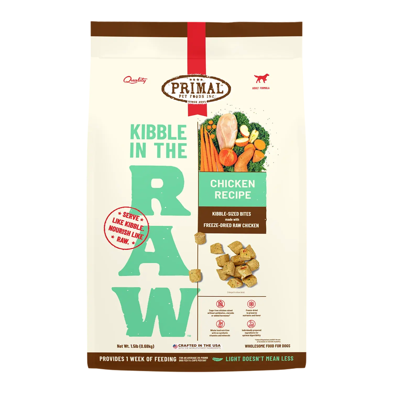 PRIMAL KIBBLE IN THE RAW CHICKEN