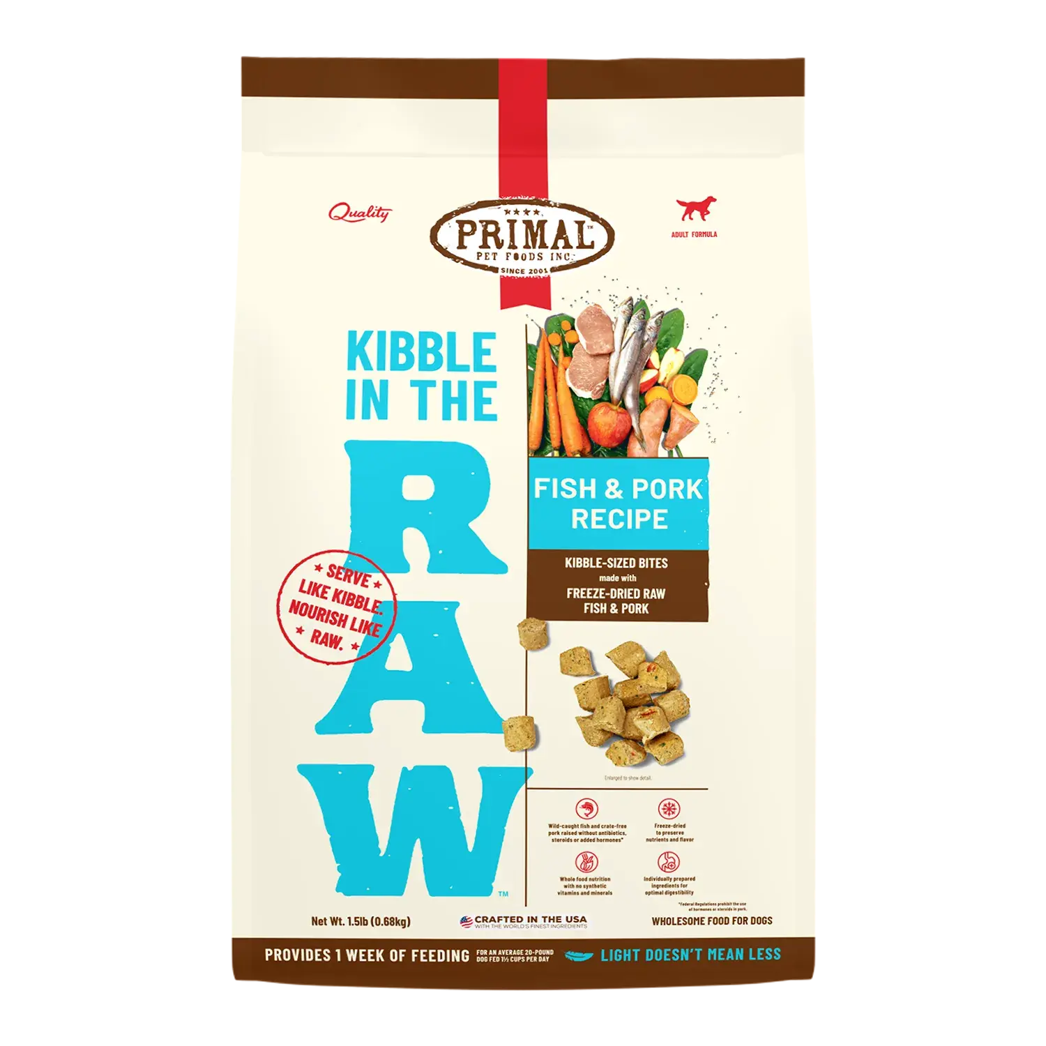 PRIMAL KIBBLE IN THE RAW FISH & PORK