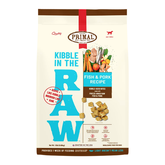 PRIMAL KIBBLE IN THE RAW FISH & PORK