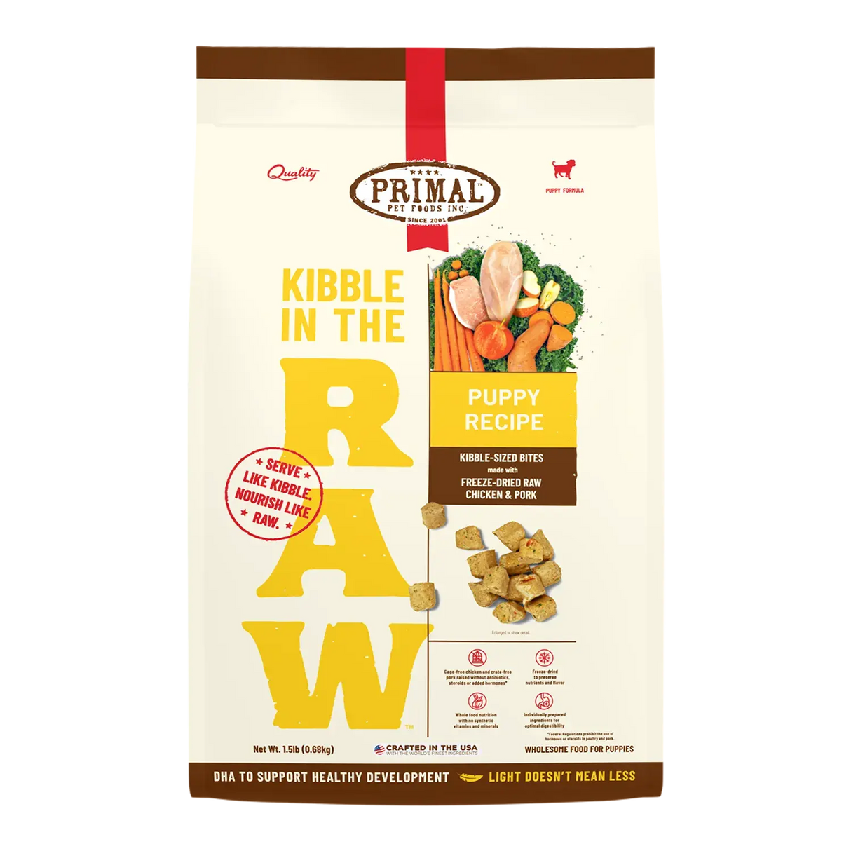 PRIMAL KIBBLE IN THE RAW PUPPY