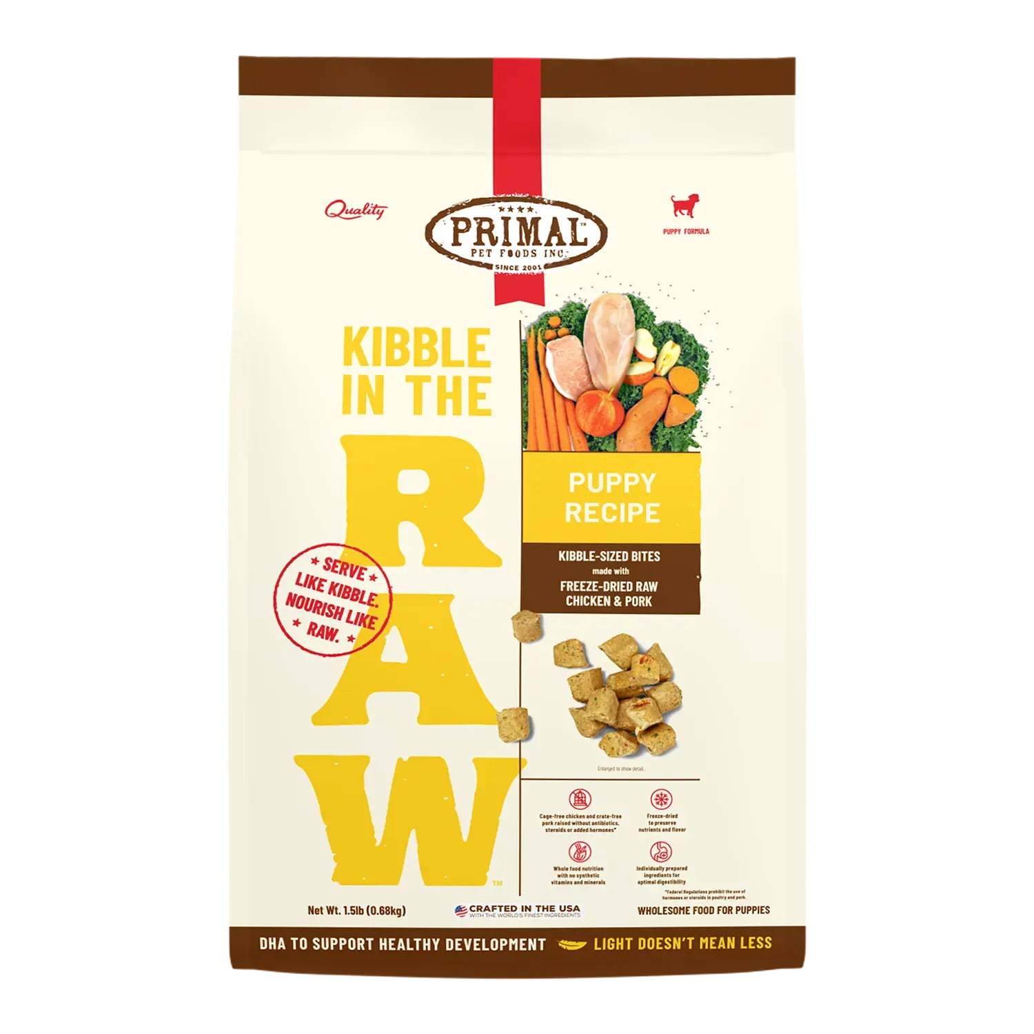 PRIMAL KIBBLE IN THE RAW PUPPY
