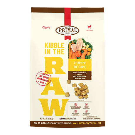PRIMAL KIBBLE IN THE RAW PUPPY