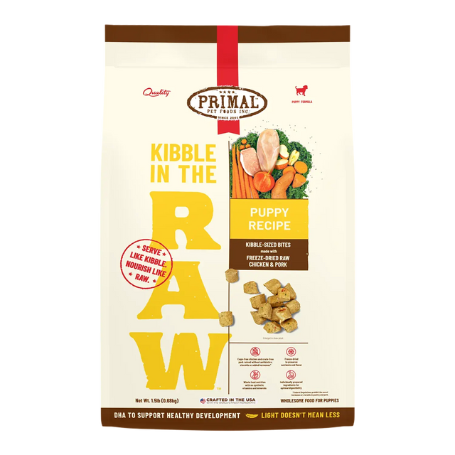 PRIMAL KIBBLE IN THE RAW PUPPY