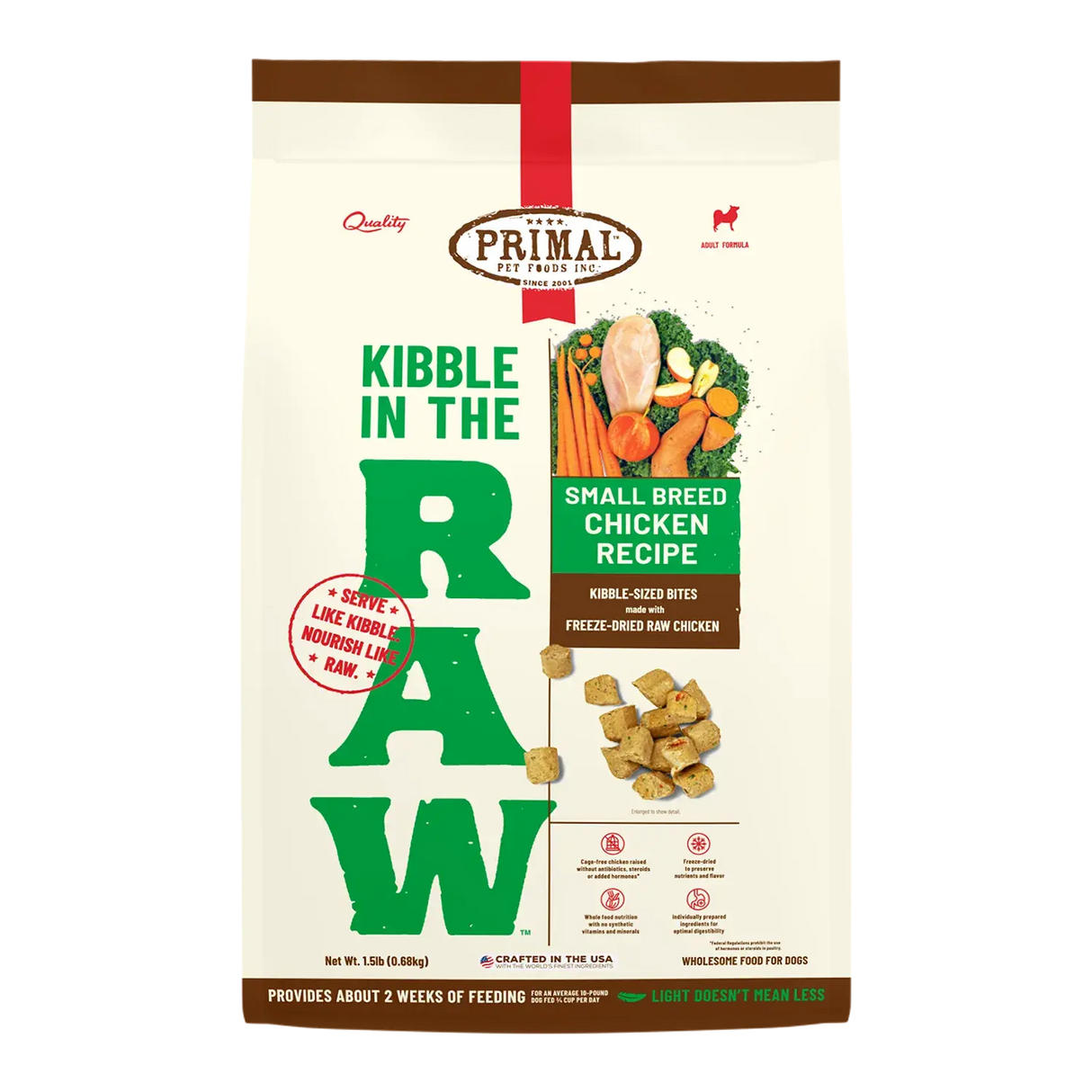 PRIMAL KIBBLE IN THE RAW SMALL BREED CHICKEN