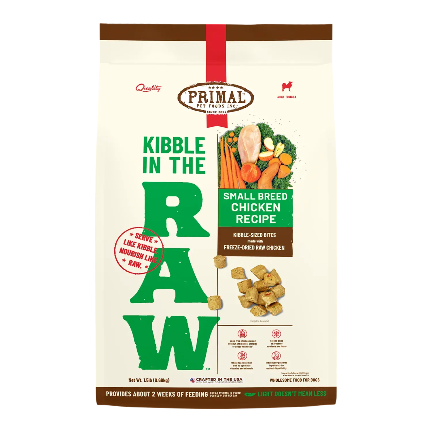 PRIMAL KIBBLE IN THE RAW SMALL BREED CHICKEN