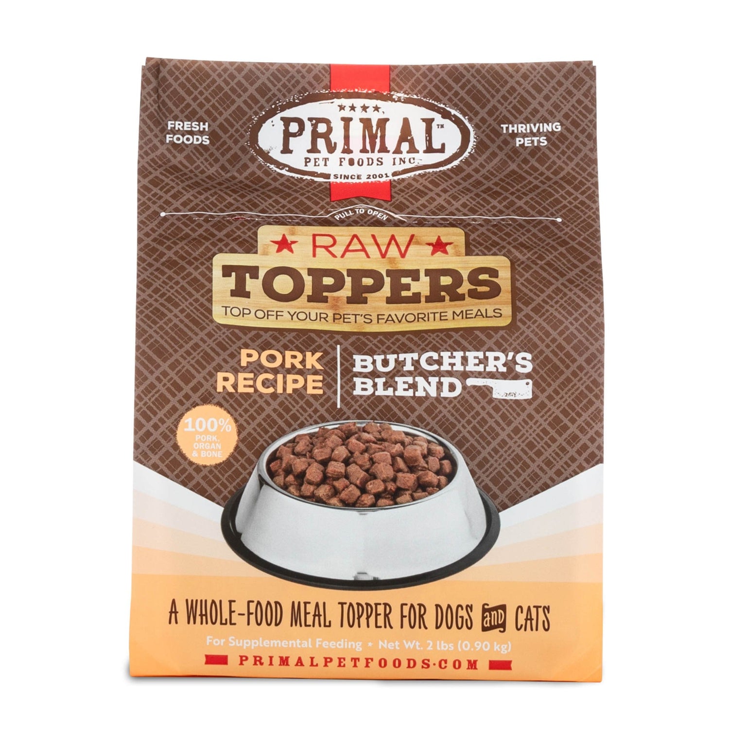 PRIMAL FROZEN RAW TOPPERS PORK