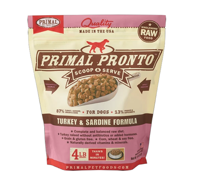 PRIMAL FROZEN RAW TURKEY AND SARDINE