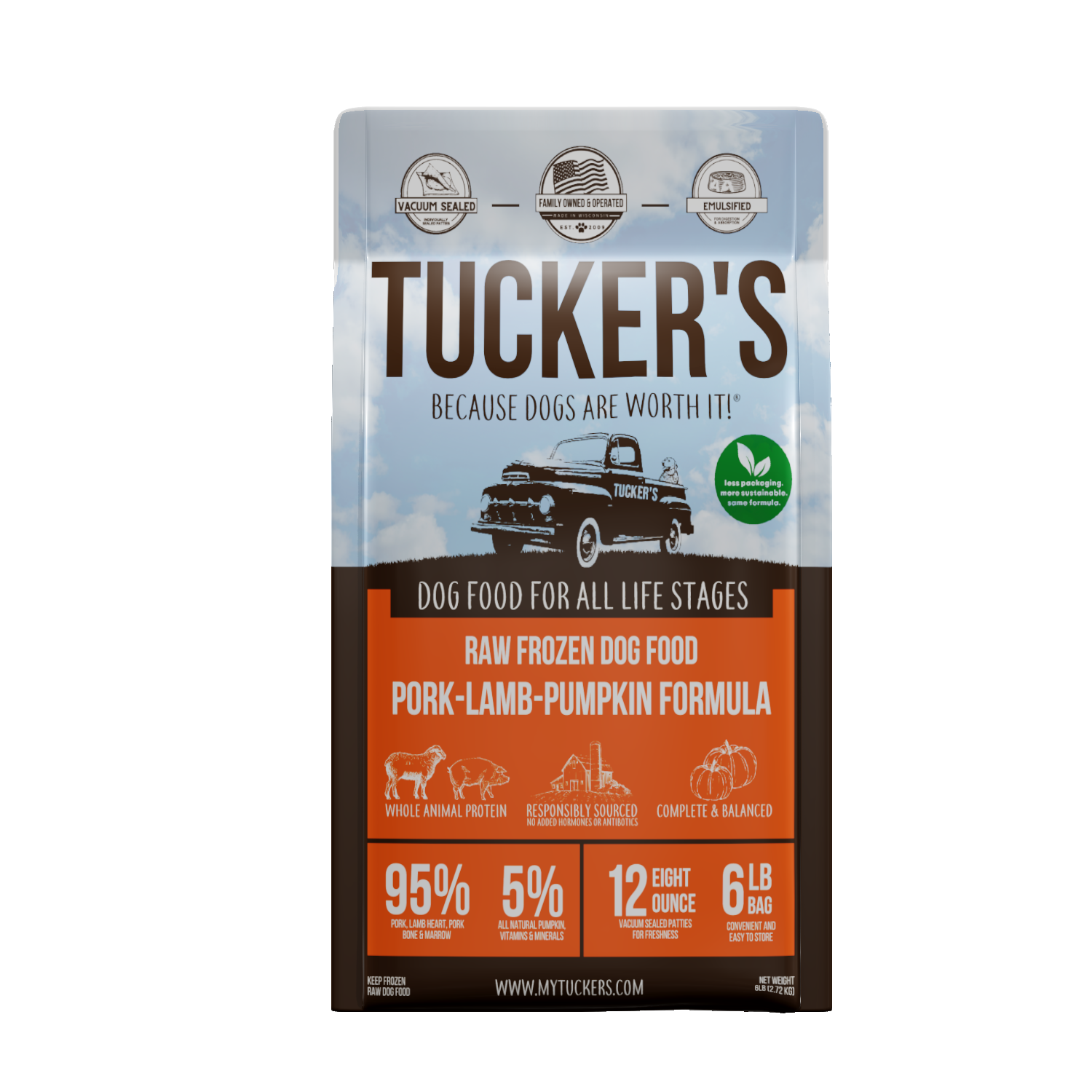 Tucker's Pork, Lamb & Pumpkin Frozen Raw Dog Food