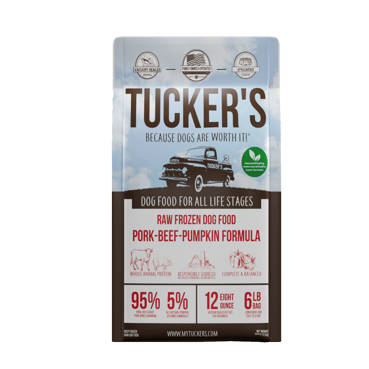 Tucker's Pork, Beef & Pumpkin Frozen Raw Dog Food