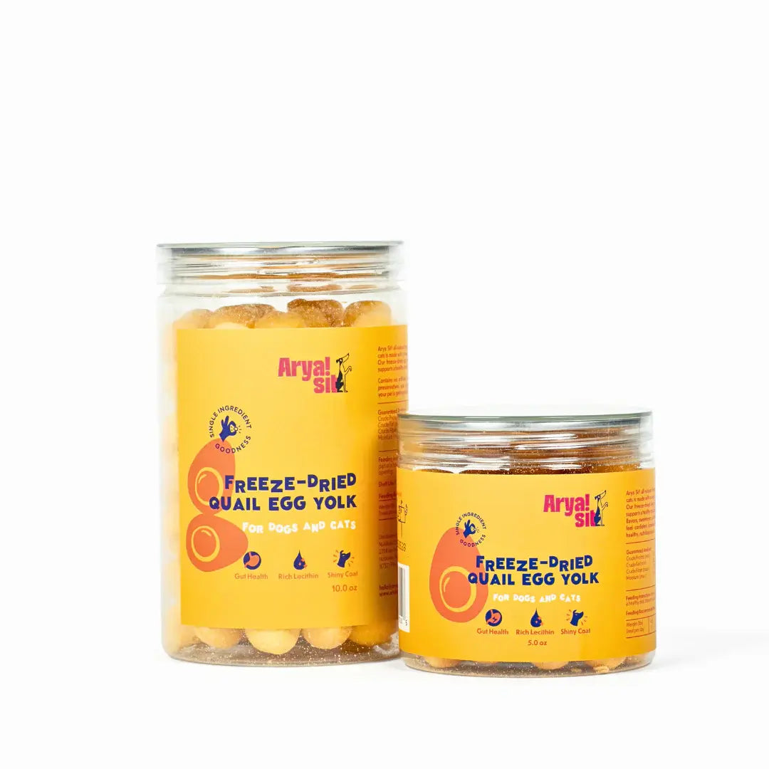 Arya Sit Freeze-Dried Quail Egg Yolks for Dogs or Cats