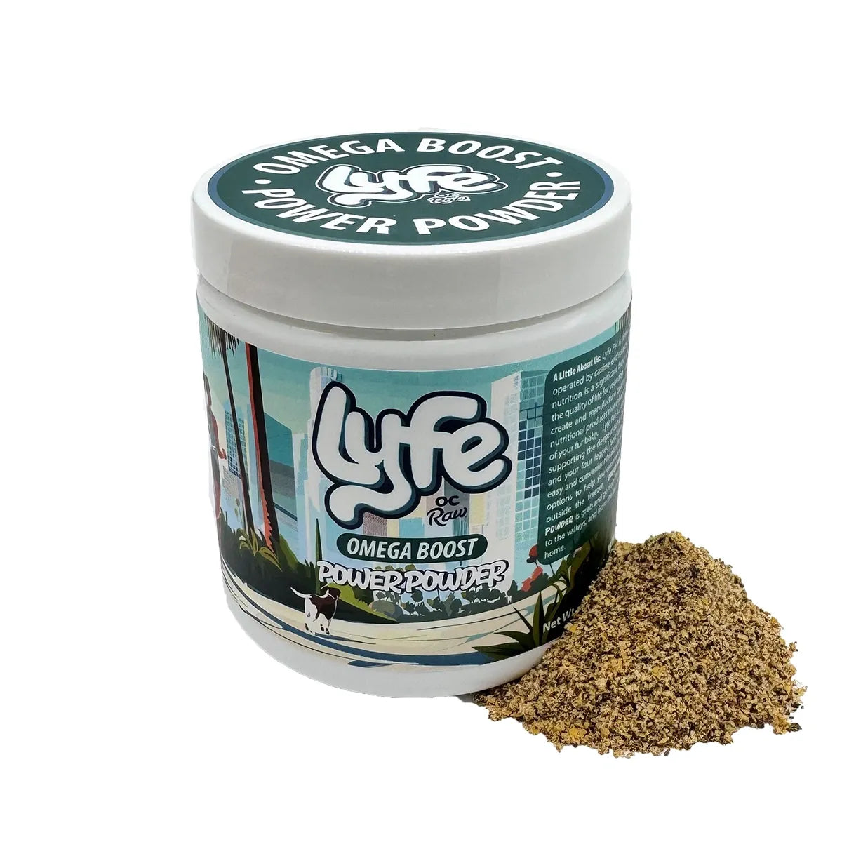 OC Raw Lyfe Power Powder Omega Boost Dog Supplement, 4.2OZ