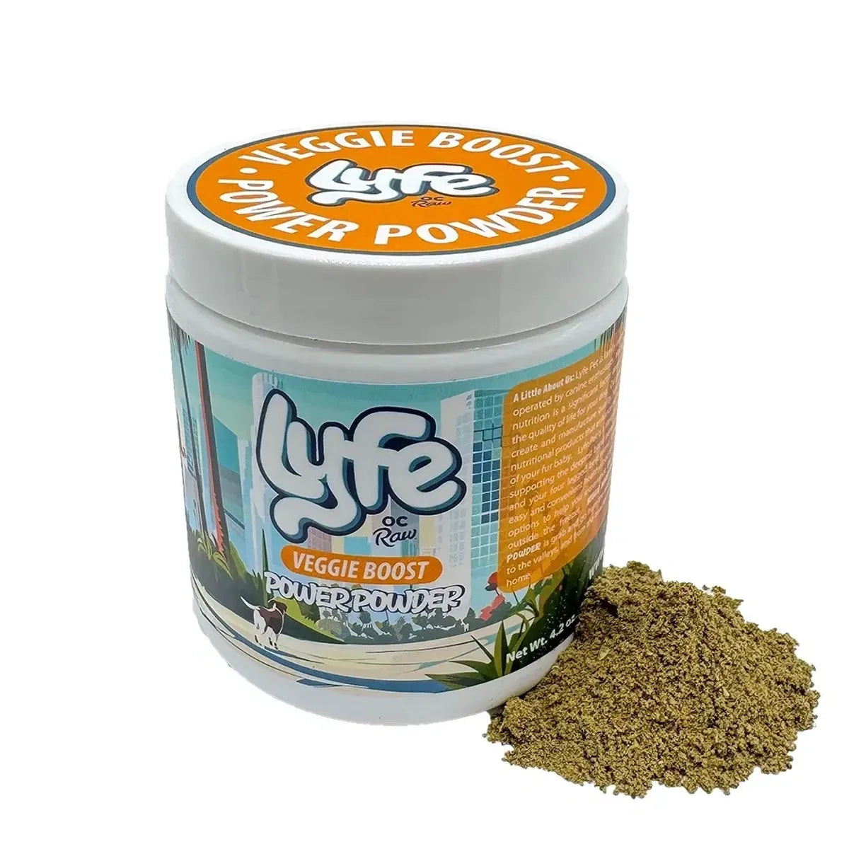 OC Raw Lyfe Power Powder Veggie Boost Dog Supplement, 4.2OZ