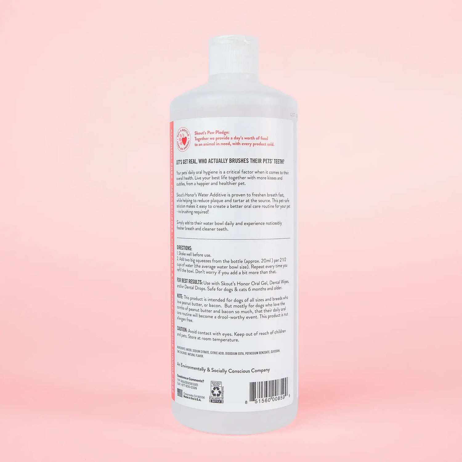 Skout's Honor Water Additive Peanut Butter and Bacon Flavor