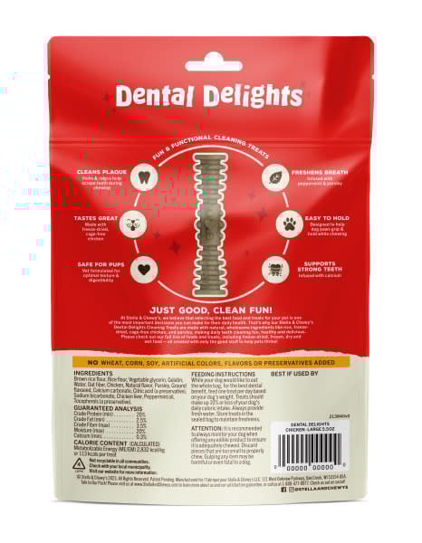 STELLA AND CHEWYS DENTAL DELIGHTS LARGE