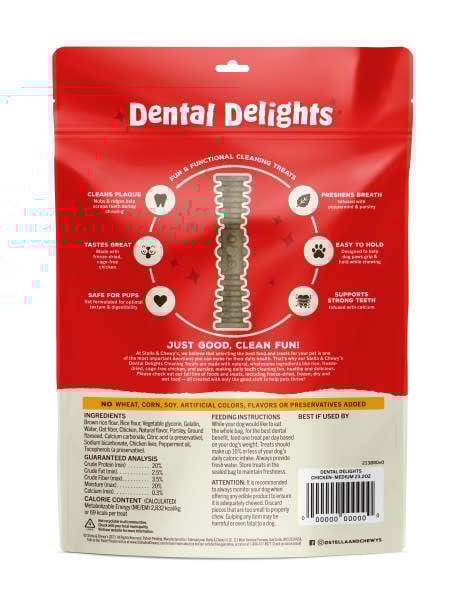 STELLA AND CHEWYS DENTAL DELIGHTS MEDIUM