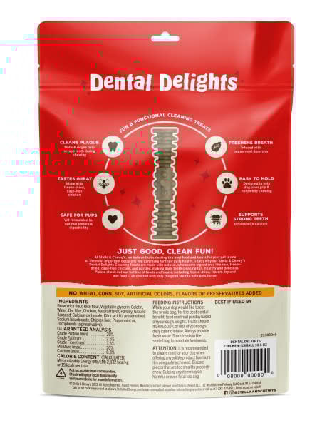 STELLA AND CHEWYS DENTAL DELIGHTS EXTRA SMALL 10.5OZ