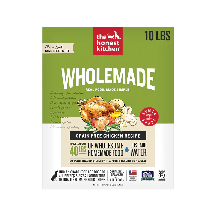 The Honest Kitchen Wholemade Grain Free Chicken Recipe Dehydrated Dog Food