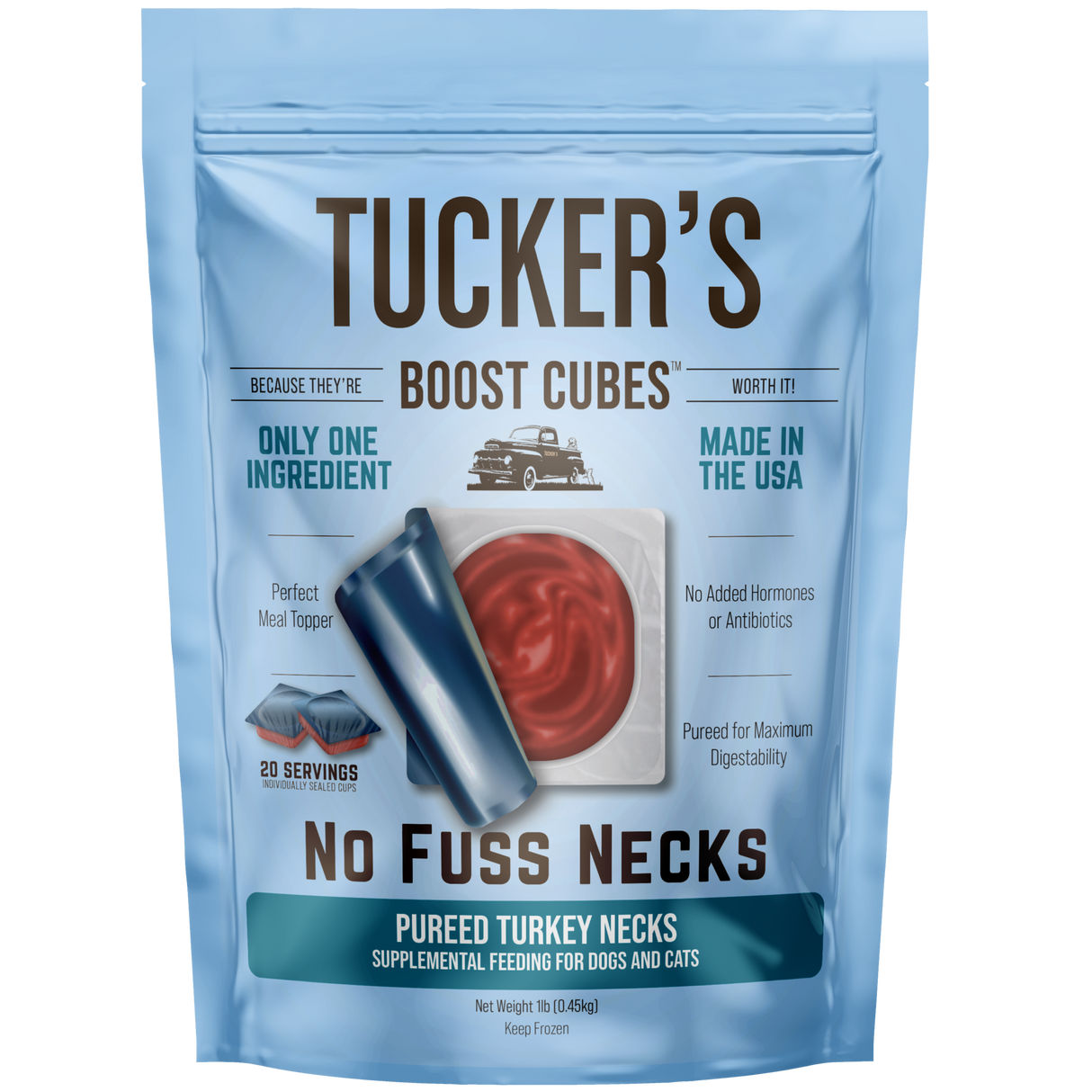 TUCKERS BOOST CUBES NO FUSS NECKS TURKEY NECKS 1LB
