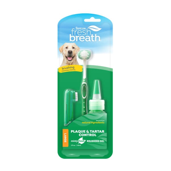 TropiClean Fresh Breath Oral Care Kit for Dogs