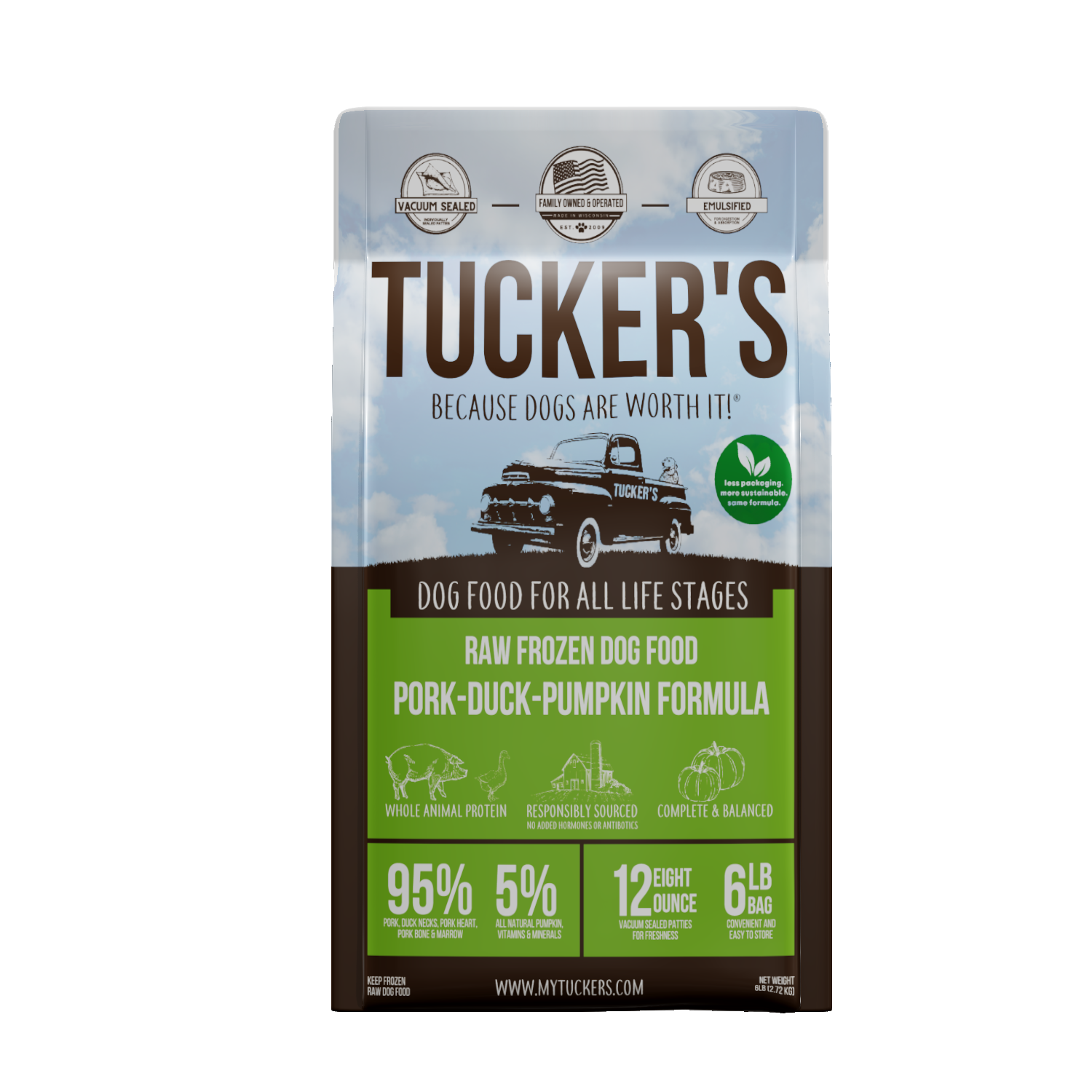 Tucker's Pork, Duck, and Pumpkin Frozen Raw Dog Food