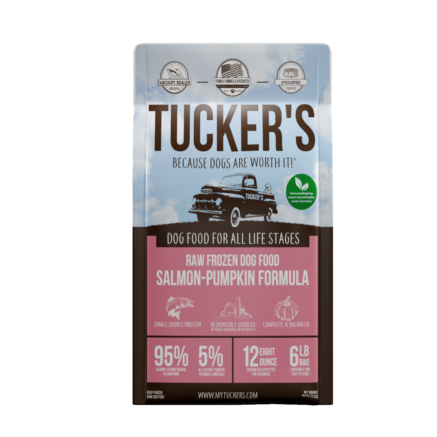 Tucker's Salmon and Pumpkin Frozen Raw Dog Food