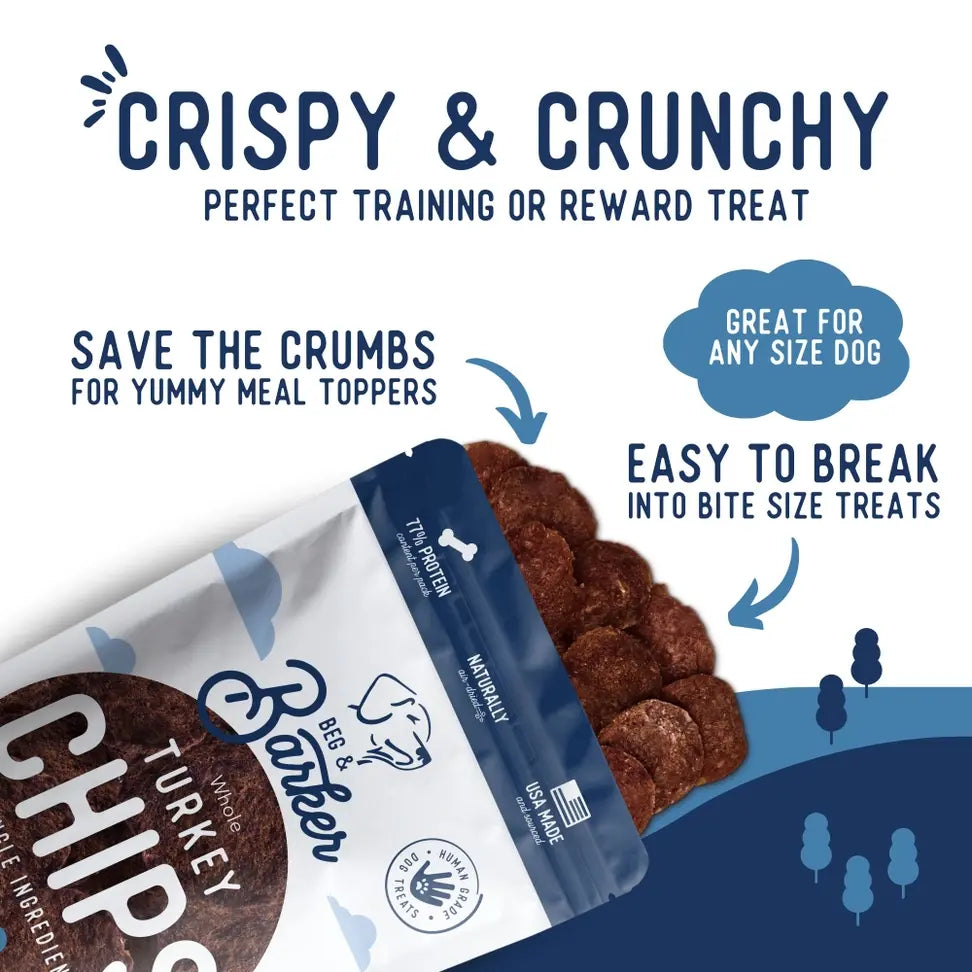 BEG AND BARKER TURKEY CHIPS 3.5OZ