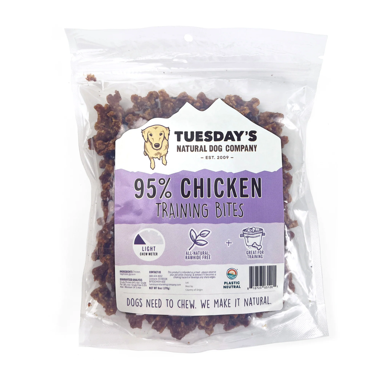 Tuesday's Natural Dog Company Training Bites - Chicken