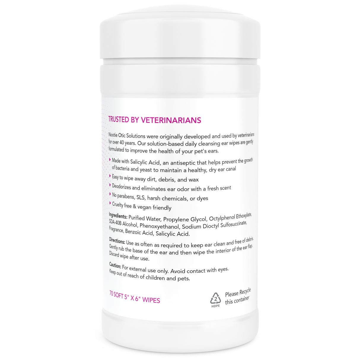 Nootie Ear Wipes with Salicylic Acid - Japanese Cherry Blossom