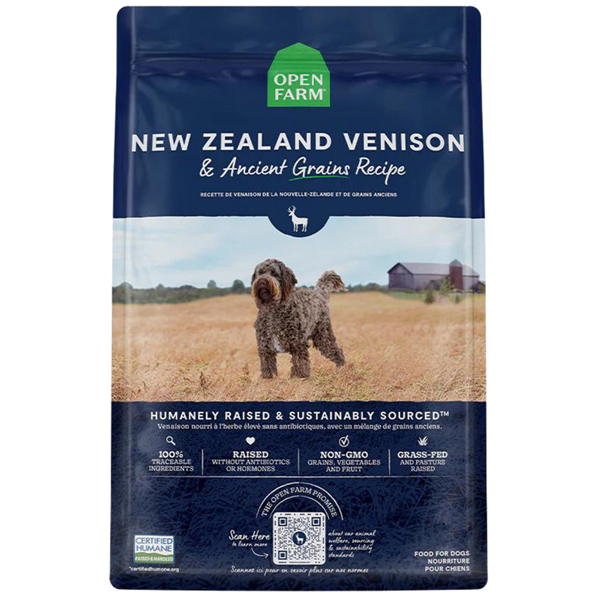 Open Farm New Zealand Venison & Ancient Grains Dry Dog Food