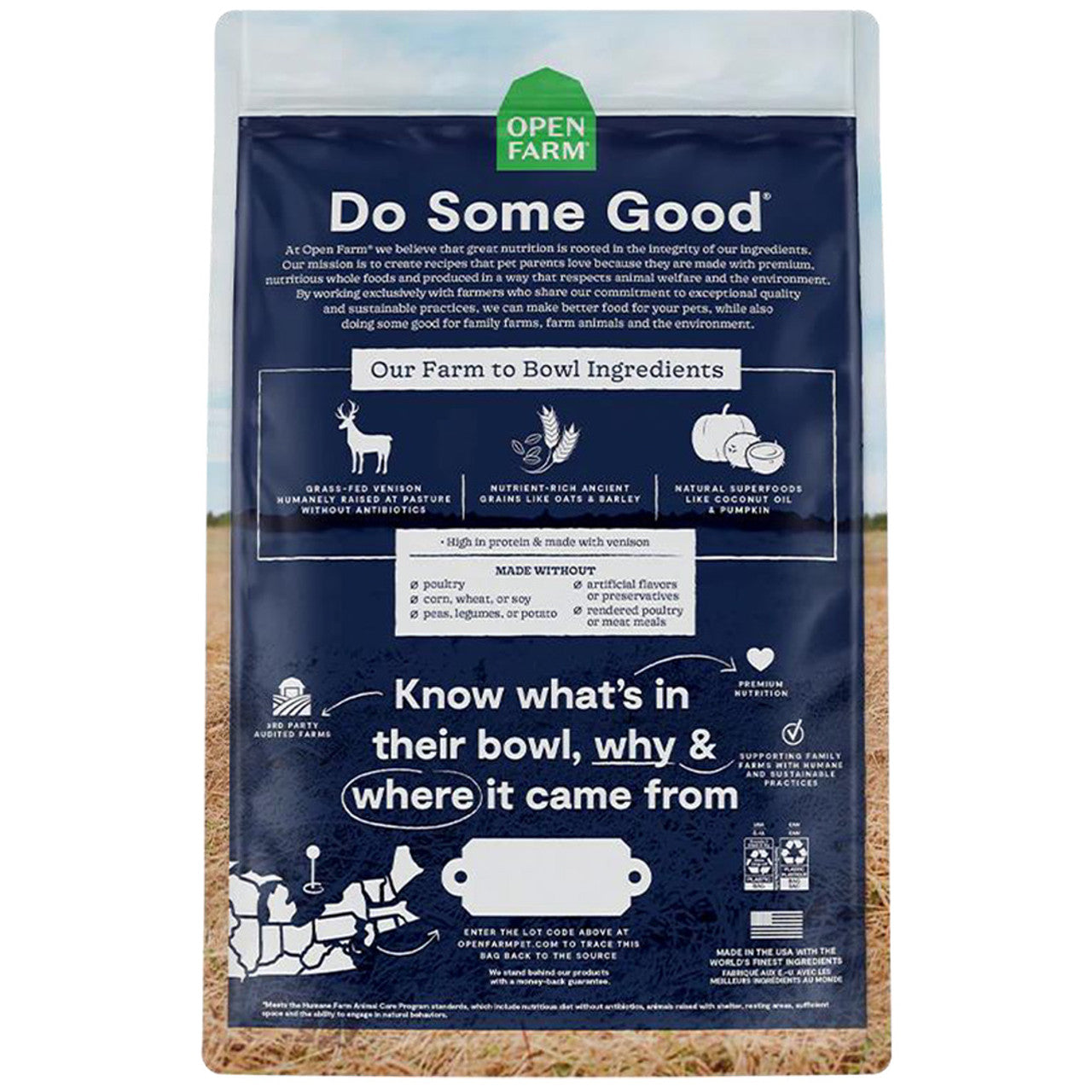 Open Farm New Zealand Venison & Ancient Grains Dry Dog Food
