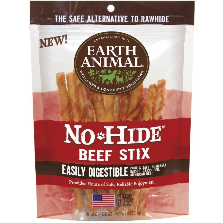 Earth Animal All Natural No-Hide Stix-10 pack