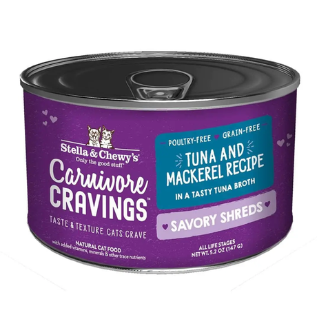 STELLA AND CHEWYS CARNIVORE CRAVINGS SHREDS TUNA/MACKEREL