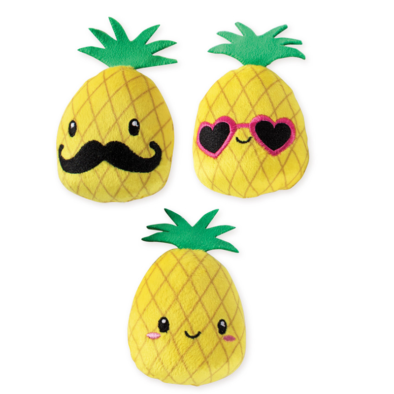 FRINGE PLUSH TOYS PINEAPPLE 3PC